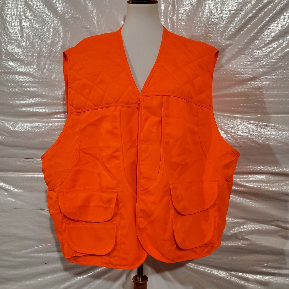 Master Sportsman Quilted Orange Vest Size XL